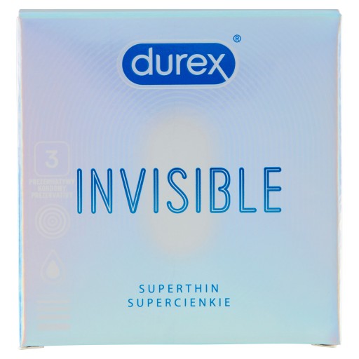 Durex Invisible kondómy pre väčšiu intimitu, 3 ks.