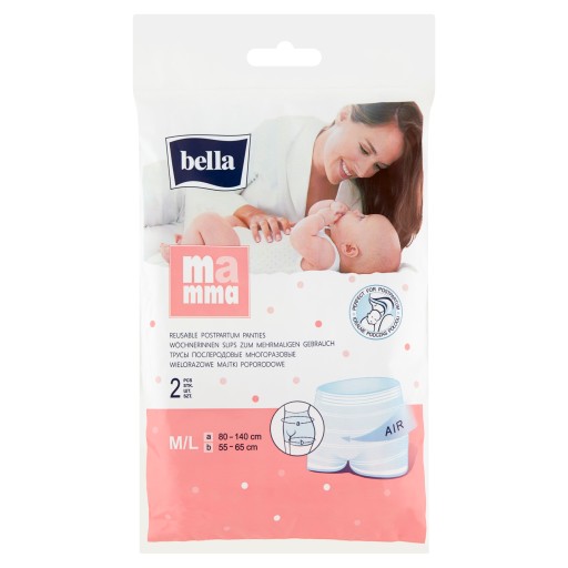 BELLA MAMMA Popôrodné nohavičky na opakované použitie M/L 2 ks