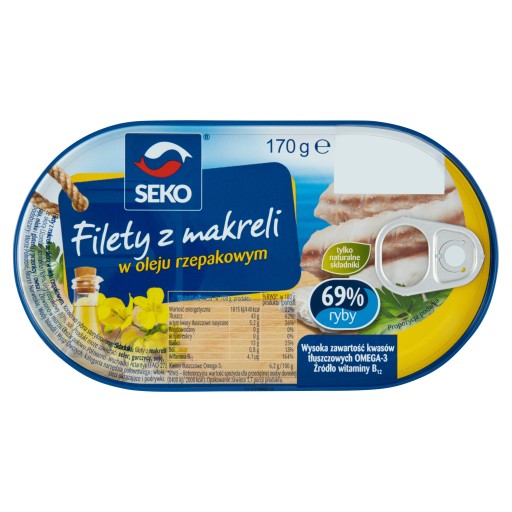 SEKO MAKERELOVÉ FILETKY V OLEJU 170G