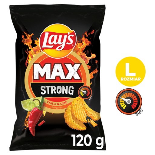 LAYS CHILLI&LIME SILNÉ ZEMIAKOVÉ ČIPESKY 120G