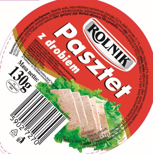 Rolnik paštéta s hydinovým mäsom 130g