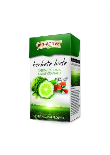 Big-Active biely čaj s thajským citrónom a kvetom granátového jablka (20 vrecúšok x 1