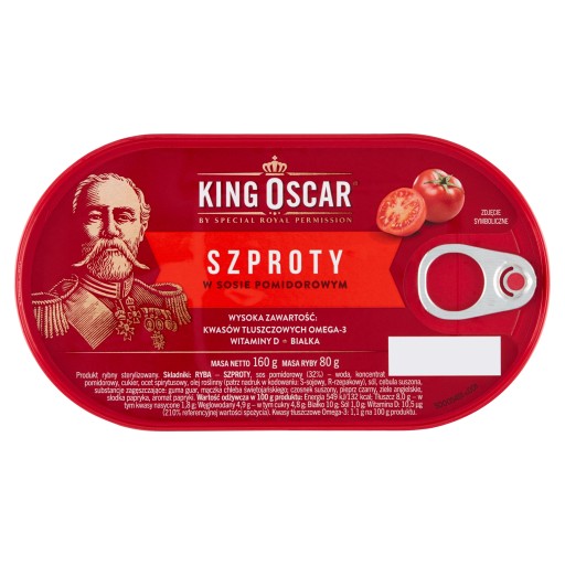 King Oscar šproty v paradajkovej omáčke 160G