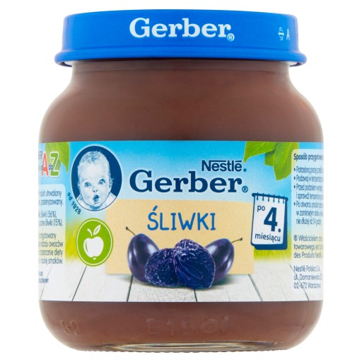 Gerber Dezertná pena zo sušených sliviek po 4 mesiacoch 125g