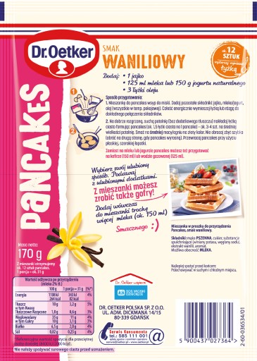 Palacinky vanilková príchuť Dr. Oetker 170 g