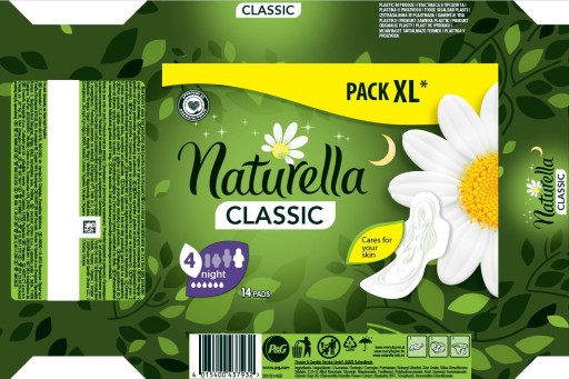 Nočné hygienické vložky Naturella Classic 14 kusov