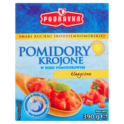 PODRAVKA klasické sekané paradajky 390g