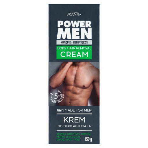 Joanna Power Men telový depilačný krém 150g