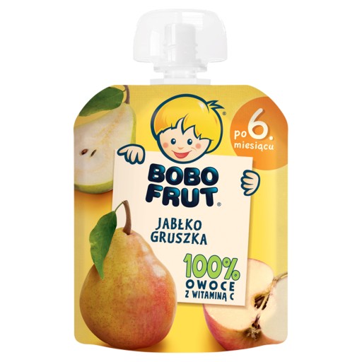 Bobo Frut Jablko Hruška Dessert Mousse po 6 mesiacoch 90 g
