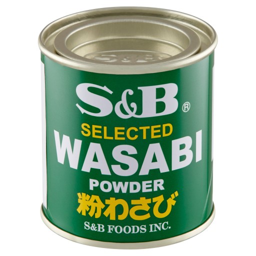 Wasabi chrenový prášok S&B 30g plechovka