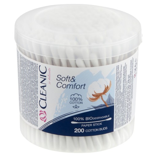 Vatové tyčinky Cleanic Soft&Comfort 200 ks.