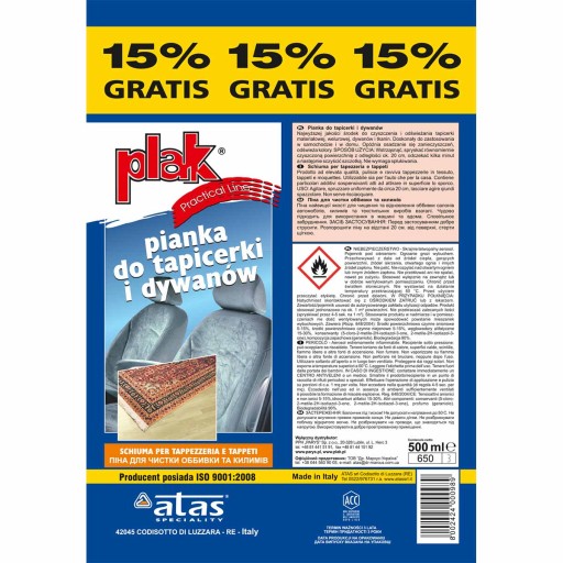 PLAK PRAKTICKÁ PENA NA ČALÚNENIE A KOBERCE 500ml