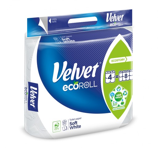 Velvet ecoRoll Jemne biely toaletný papier 4
