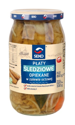 Sleďové vločky pražené v octovej omáčke seko 800g