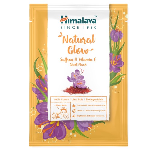 Himalaya Natural Glow Saffron & Vitamin C Sheet Mask 30 ml