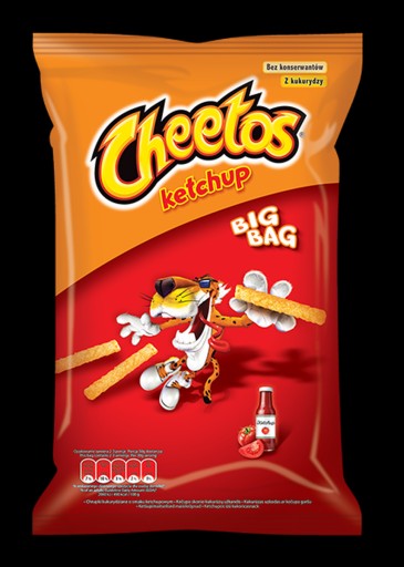 CHEETOS KUKURIČNÉ CHRUPKY S KEČUPOVOU PRÍCHUŤOU