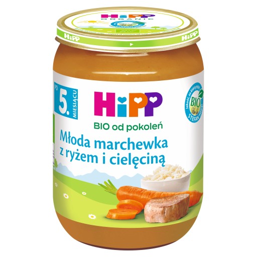 Mrkvovo-ryžový krém s teľacím HiPP BIO 190g