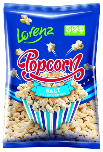 Popcorn slaný popcorn pripravený na konzumáciu 100g