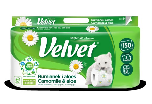 Celulózový toaletný papier, 3-vrstvový, 8 ks