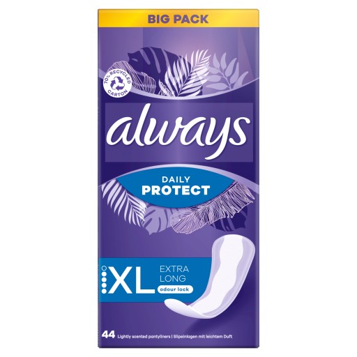 Vložky do nohavičiek Always Dailies Extra Protect Long Plus, 44 kusov