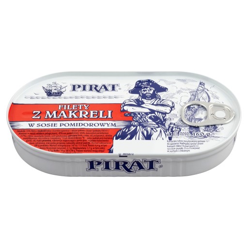 Filety z makrely v paradajkovej omáčke Pirat 0,16 kg