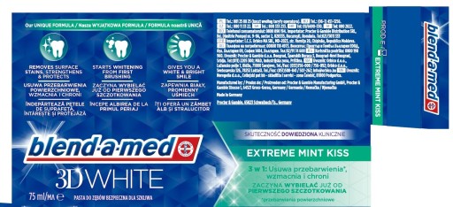 Blend-a-med 3D zubná pasta White Mint Kiss