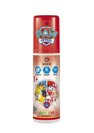 VACO PAW PATROL tekutina proti kliešťom, komárom a pakomárom pre deti 90 ml