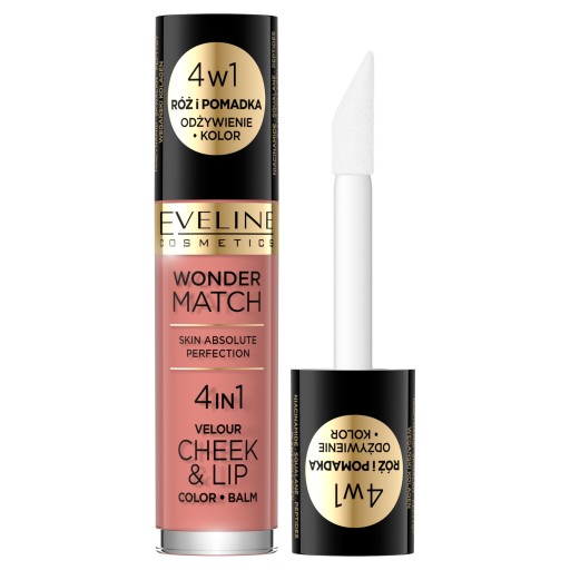 Lícenka a tekutý rúž od Eveline Cosmetics Wonder Match Velour Cheek&Lip