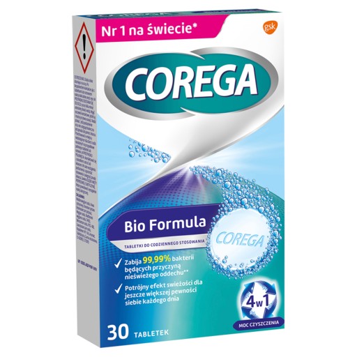 Tablety na čistenie zubných protéz Corega Max, 30 kusov