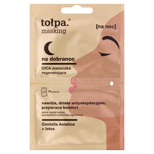 maskovanie na dobrú noc CICA obnovovacia maska 2x5 ml