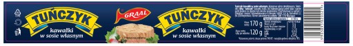 Kúsky tuniaka grálskeho vo vlastnej omáčke 170 g