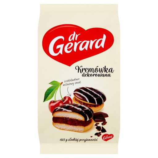 Dr Gerard Zdobené krémové piškóty s čerešňovou náplňou 165g Lider