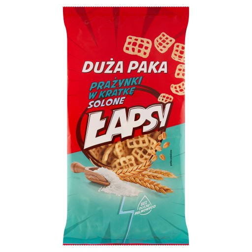 ŁAPSY kockované slané lupienky 110g VEĽKÉ BAL