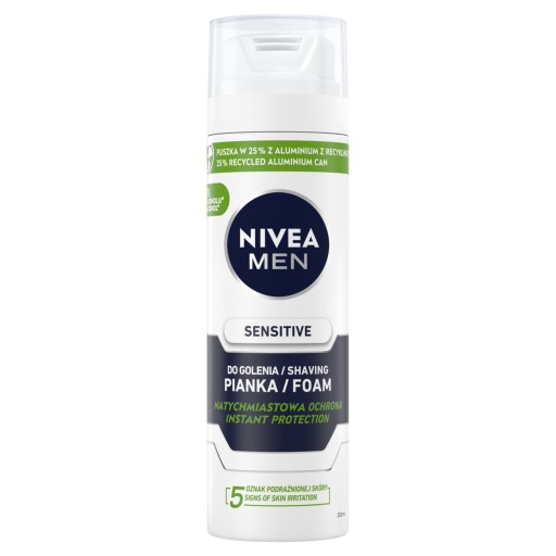 NIVEA Pena na holenie MEN Sensitive 200ml