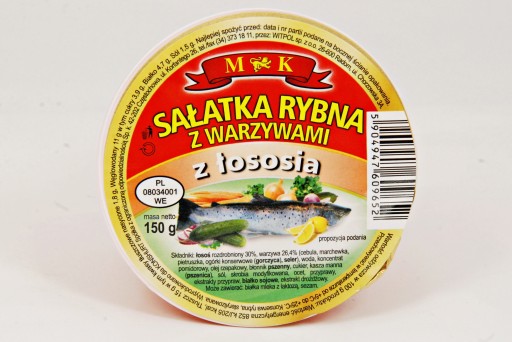 Rybí šalát so zeleninou a lososom MK 0,15 kg