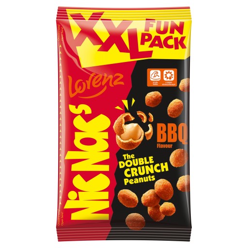 Nic Nac's BBQ Crunchy arašidy 220g - Zábavné balenie