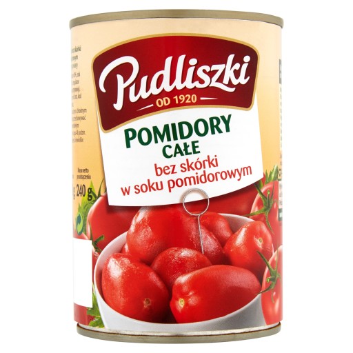 Pudliszki Celé paradajky v paradajkovej šťave 400g