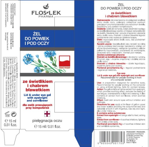 Floslek Gél na očné viečka a oči so svetlíkom i