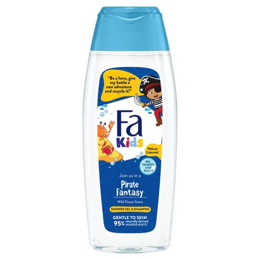 Fa Kids sprchový gél a šampón 2v1 Pirate Fantasy 400 ml - mix dizajnov