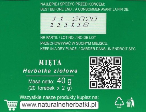 Malwa Herbal Tea Mint 20 ks