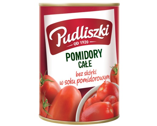 Pudliszki Celé paradajky v paradajkovej šťave 400g