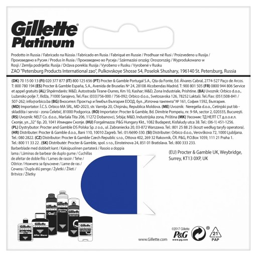 Holiaci strojček GILLETTE Platinum 5 kusov na holenie