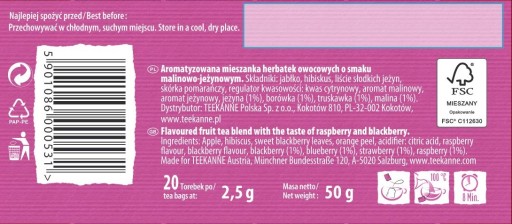 ČAJ LESNÉ OVOCIE 20*2,5G TEEKANNE