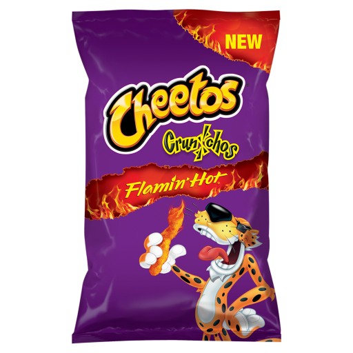 Cheetos Crunchy Flamin' Hot Corn chrumky s veľmi pikantnou príchuťou 80g