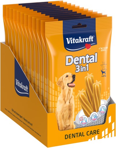Vitakraft dental 3v1 m 180g pamlsok pre psa