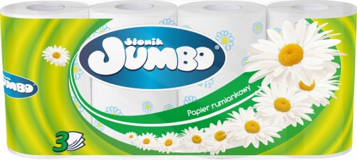 Biely toaletný papier JUMBO harmančekový 3w 8 roliek