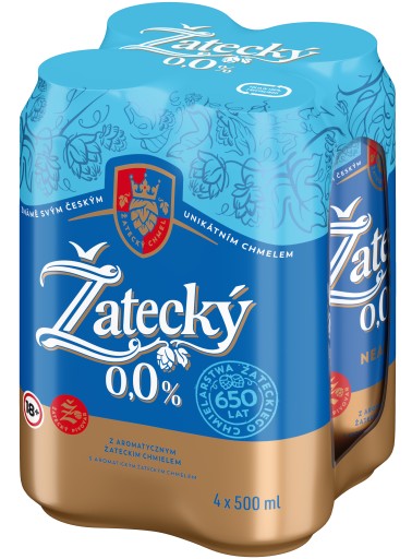 Žatecký plechovka nealko 4x500ml