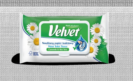 VELVET Vlhčený toaletný papier CHAMOMILE 48 ks