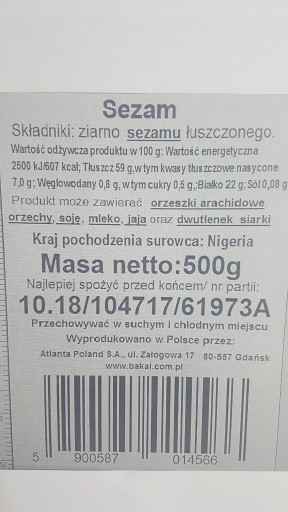 Atl. sezam 500 g