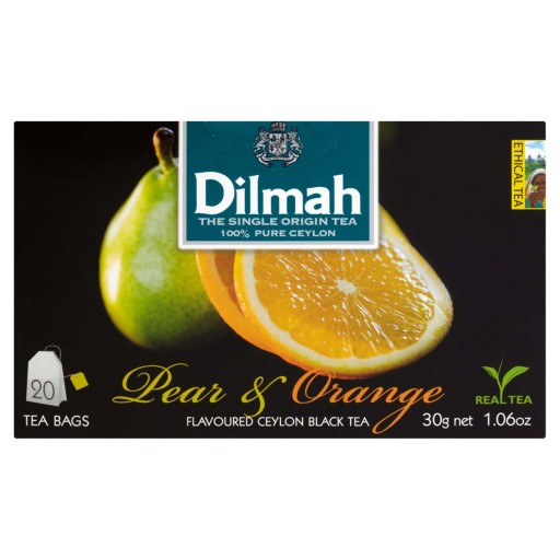 Čierny čaj s príchuťou hrušky a pomaranča Dilmah 20x1,5g